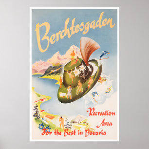 Berchtesgaden Art Bavaria Travel Poster Germany