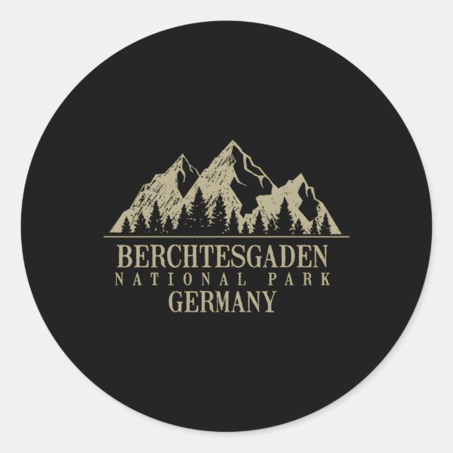 Berchtesgaden National Park Gery Classic Round Sticker (Front)