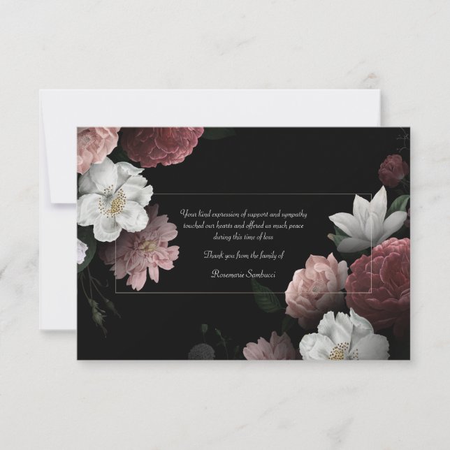 Bereavement Floral Thank You Card (Front)