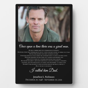Bereavement Memorial for Father I called him Dad   Plaque