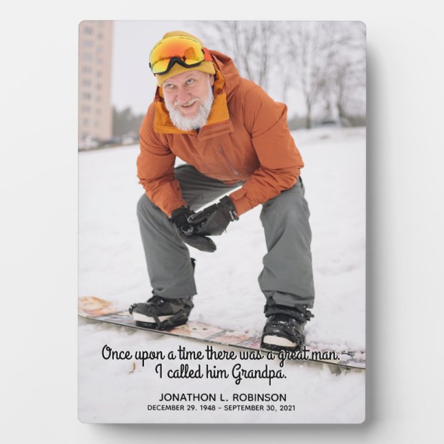 Bereavement Memorial for Grandfather Plaque (Front)