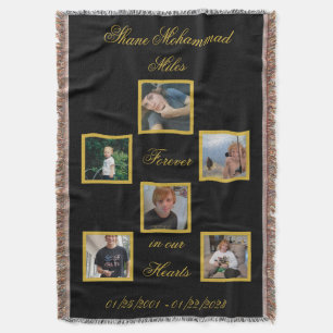 Bereavement Memory Keepsake Photo Throw Blanket