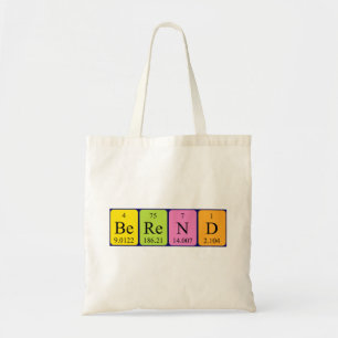 Berend periodic table name tote bag