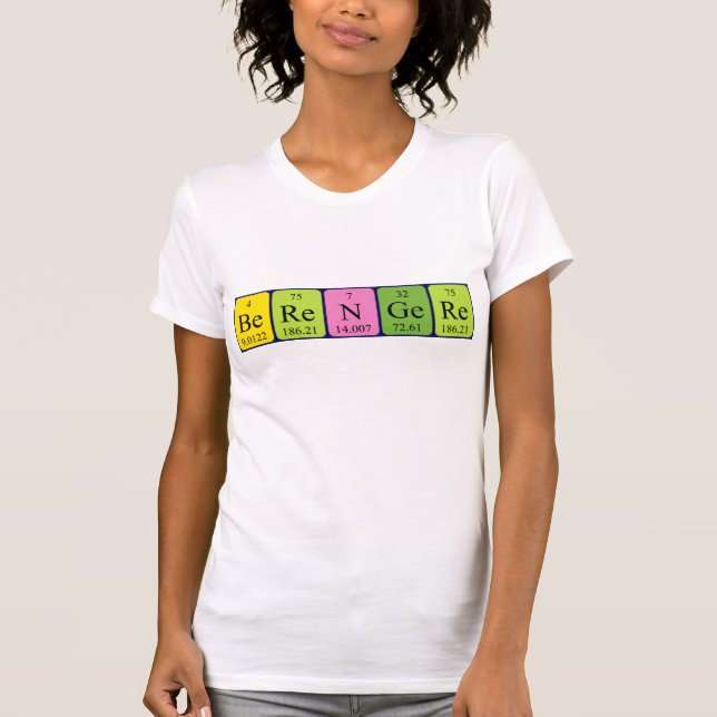 Berengere periodic table name shirt (Front)