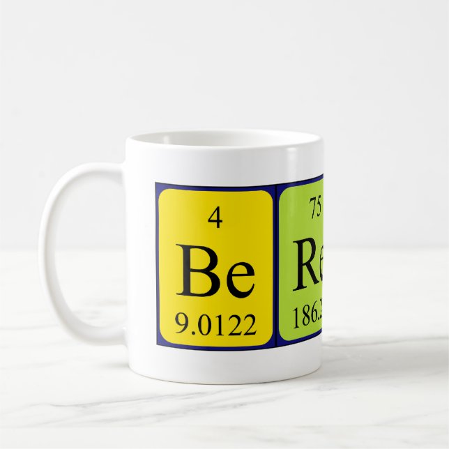 Berenice periodic table name mug (Left)