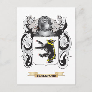 Beresford Coat of Arms (Family Crest) Postcard