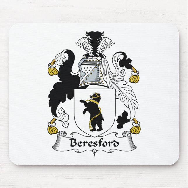 Beresford Family Crest Mouse Pad (Front)