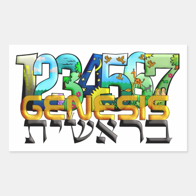Bereshit Rectangular Sticker (Front)