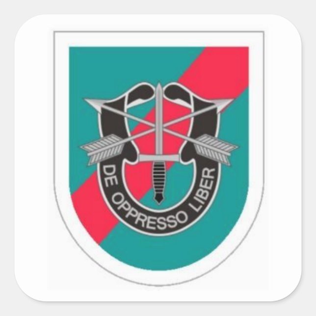 BERET FLASH/DUI 20TH SPECIAL FORCES GROUP STICKERS (Front)