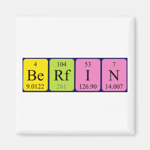 Berfin periodic table name magnet