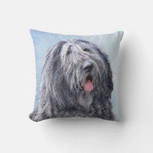 Bergamasco Sheepdog Painting - Cute Original Dog A Cushion