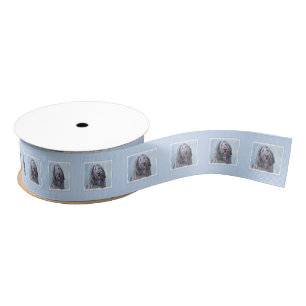 Bergamasco Sheepdog Painting - Cute Original Dog A Grosgrain Ribbon