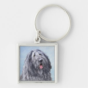 Bergamasco Sheepdog Painting - Cute Original Dog A Key Ring