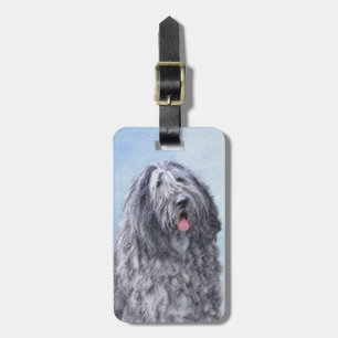 Bergamasco Sheepdog Painting - Cute Original Dog A Luggage Tag