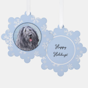 Bergamasco Sheepdog Painting - Cute Original Dog A Tree Decoration Card