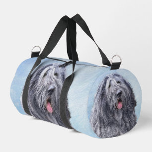 Bergamasco Sheepdog Shepherd Painting Cute Dog Art Duffle Bag