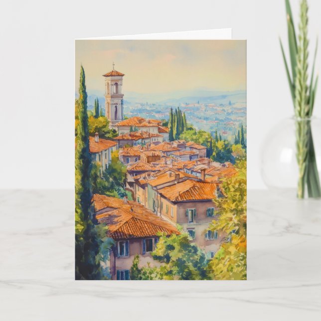 Bergamo Watercolor 1 Card (Front)