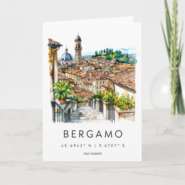 Bergamo Watercolor 3 Card (Front)