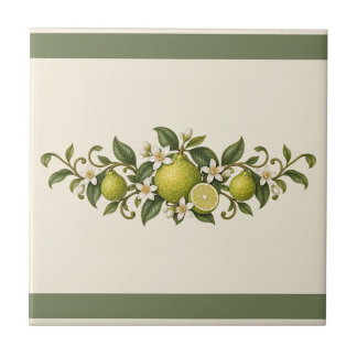 Bergamot Citrus Blossom Custom Colour Frieze Tile