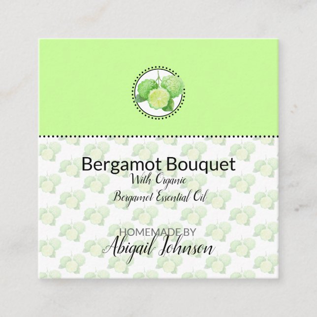 Bergamot Citrus Homemade Bath & Body Gift Tag (Front)
