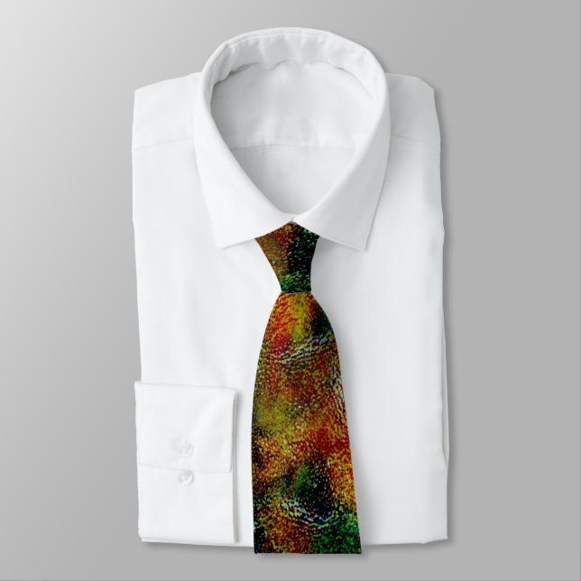 Bergamot skin texture in green and strong orange   tie (Tied)