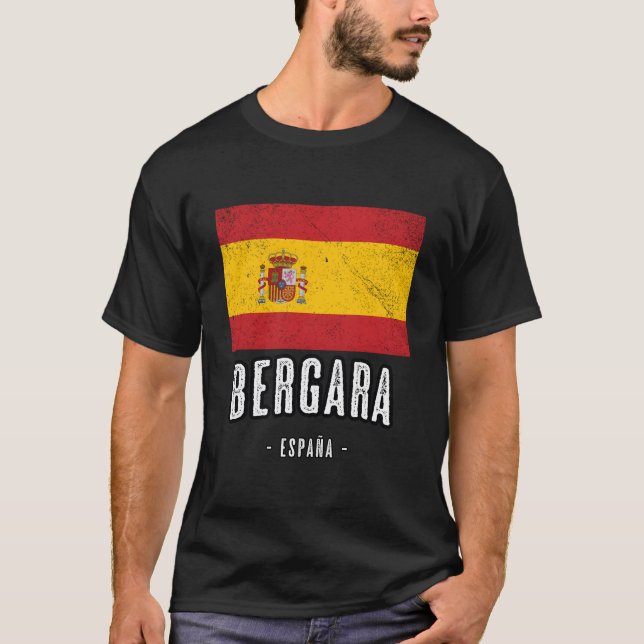 Bergara Spain Es Flag City Bandera Ropa T-Shirt (Front)