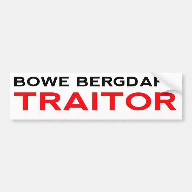 Bergdahl Traitor Bumper Sticker (Front)