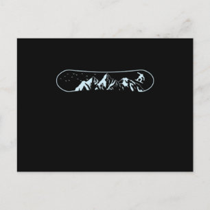 Berge auf dem Snowboard Postcard