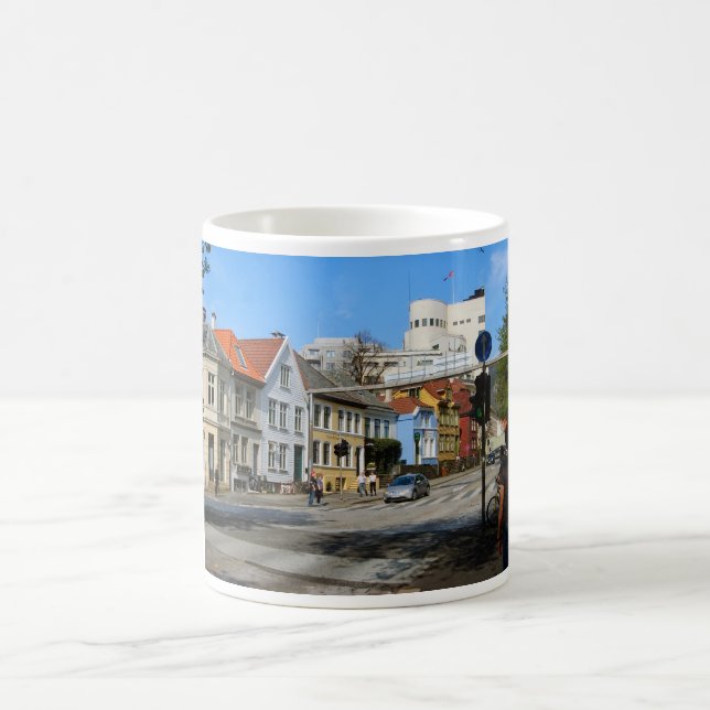 Bergen, city street coffee mug (Center)