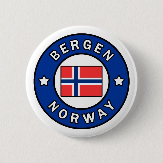 Bergen Norway 6 Cm Round Badge (Front)