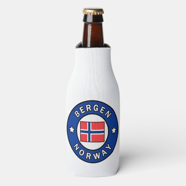 Bergen Norway Bottle Cooler (Bottle Front)