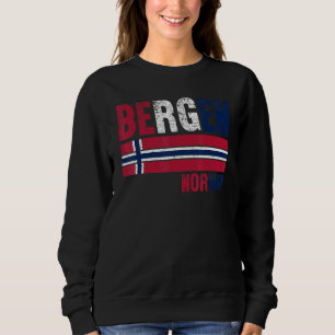 Bergen Norway Flag Norwegians Mens Womens Kids Sweatshirt