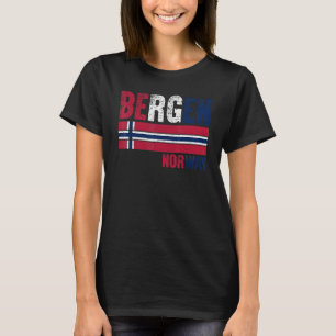Bergen Norway Flag Norwegians Mens Womens Kids T-Shirt