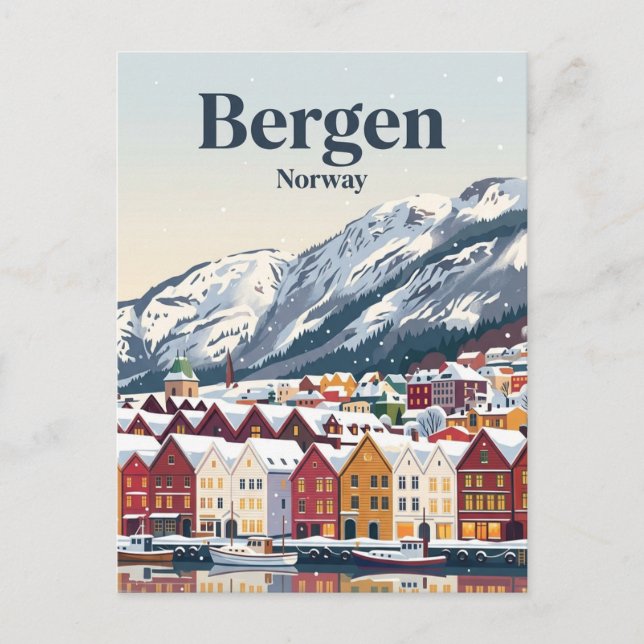 Bergen, Norway Postcard (Front)