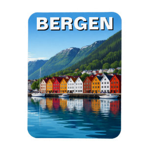 Bergen Norway Travel Magnet