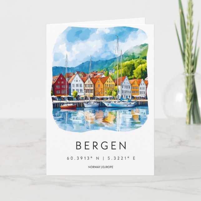 Bergen Watercolor 2 Card (Front)