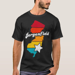 Bergenfield New Jersey Vintage Distressed Souvenir T-Shirt