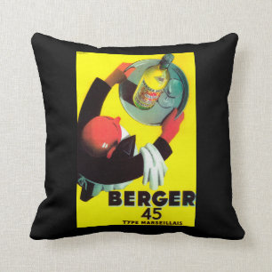 Berger 45 Vintage PosterEurope Cushion