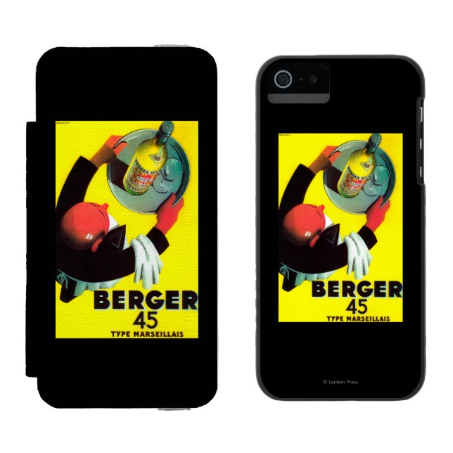 Berger 45 Vintage PosterEurope Incipio iPhone Wallet Case (Side by Side)