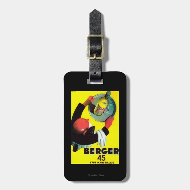 Berger 45 Vintage PosterEurope Luggage Tag (Front Vertical)