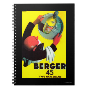 Berger 45 Vintage PosterEurope Spiral Notebook
