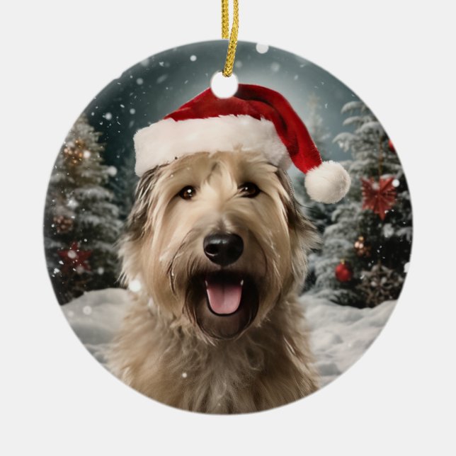 Berger Picard Dog Christmas Keepsake Ceramic Tree Decoration (Front)