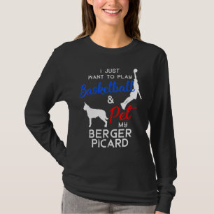 Berger Picard Funny Basketball Dog Owner Xmas T-Shirt