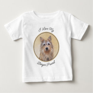Berger Picard Painting - Cute Original Dog Art Baby T-Shirt