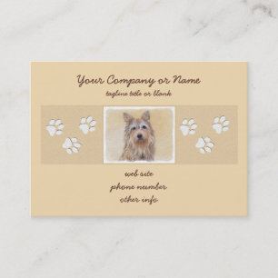 Berger Picard Painting - Cute Original Dog Art Business Card