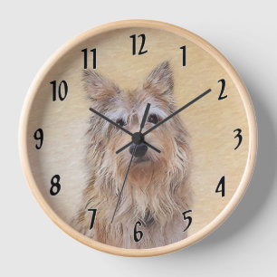 Berger Picard Painting - Cute Original Dog Art Clock