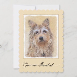 Berger Picard Painting - Cute Original Dog Art Invitation