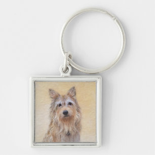 Berger Picard Painting - Cute Original Dog Art Key Ring