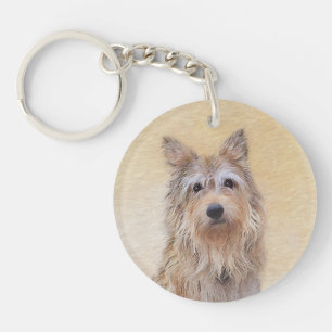 Berger Picard Painting - Cute Original Dog Art Key Ring