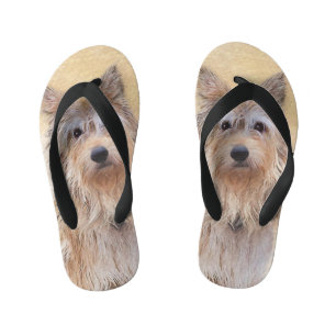 Berger Picard Painting - Cute Original Dog Art Kid's Jandals